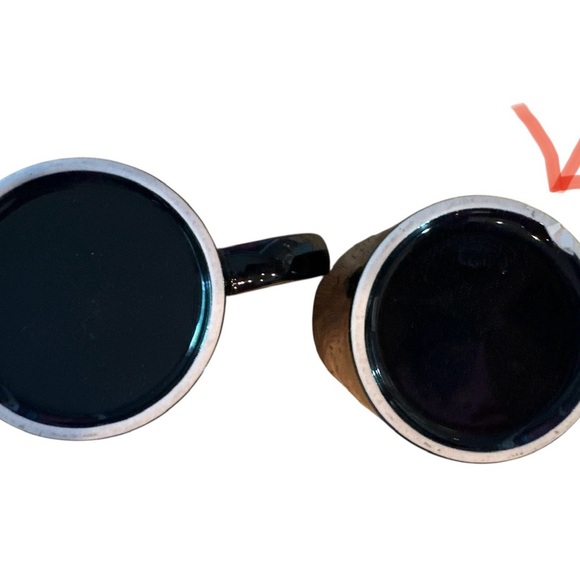 Set 2 Vintage JC Penney Logos Department Store Advertising Coffee Mug Black Gold - Picture 5 of 6